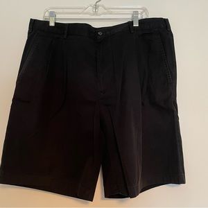 Men's Greg Norman Pleated Golf Casual Dress Shorts - Black sz 40